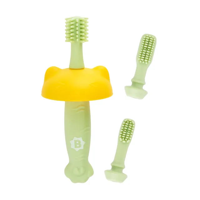 badabulle-mitwachsende-baby-zahnb-rste-silikon-3-aufs-tze-bis-3-jahre image 1