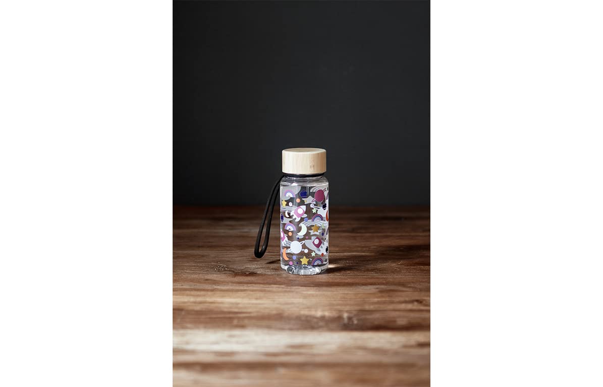kindsgut-kinder-trinkflasche-tritan-400-ml-bambusdeckel-weltraum image 3