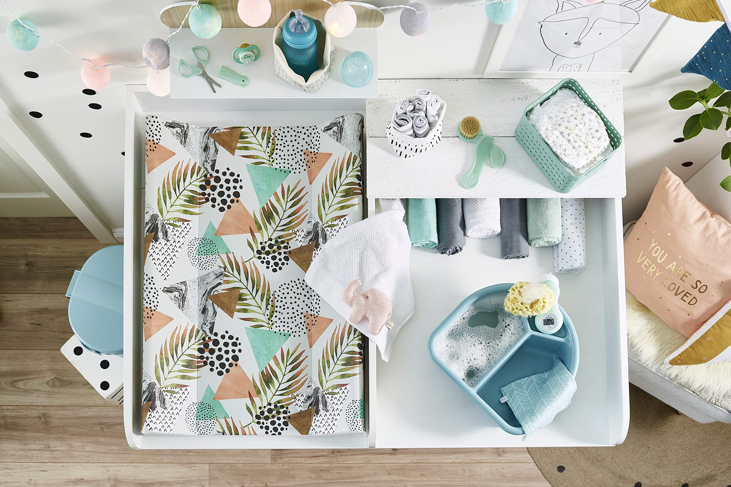 rotho-babydesign-stillkissen-set-mini-180x33-wickelauflage-modern-paradise image 5